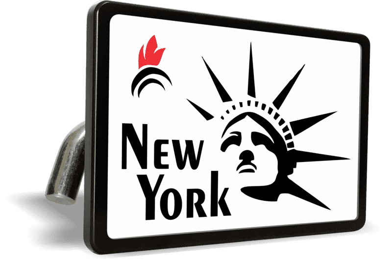 New York State (Color) - Trailer Hitch Cover